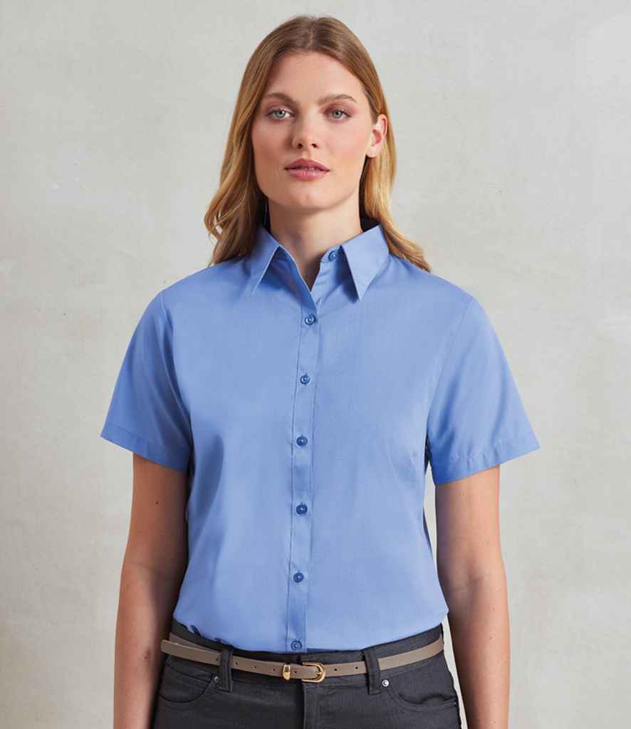 Premier Ladies Short Sleeve Poplin Blouse