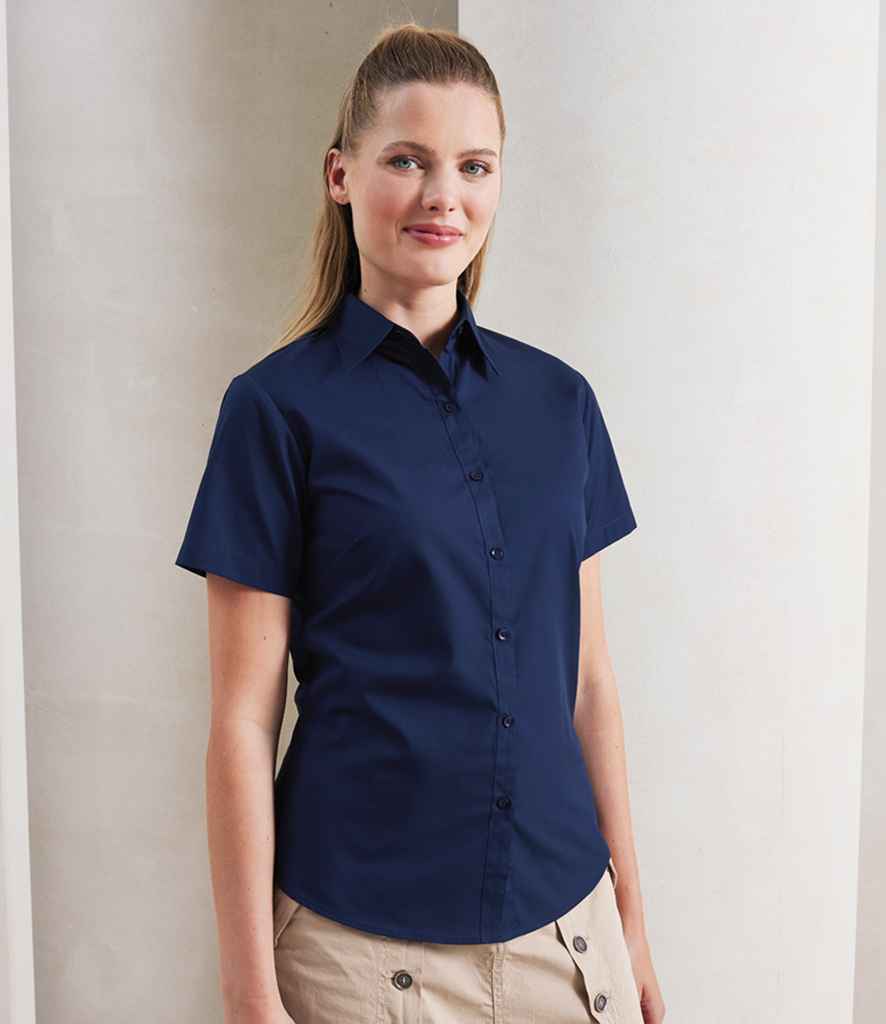 Premier Ladies Short Sleeve Poplin Blouse