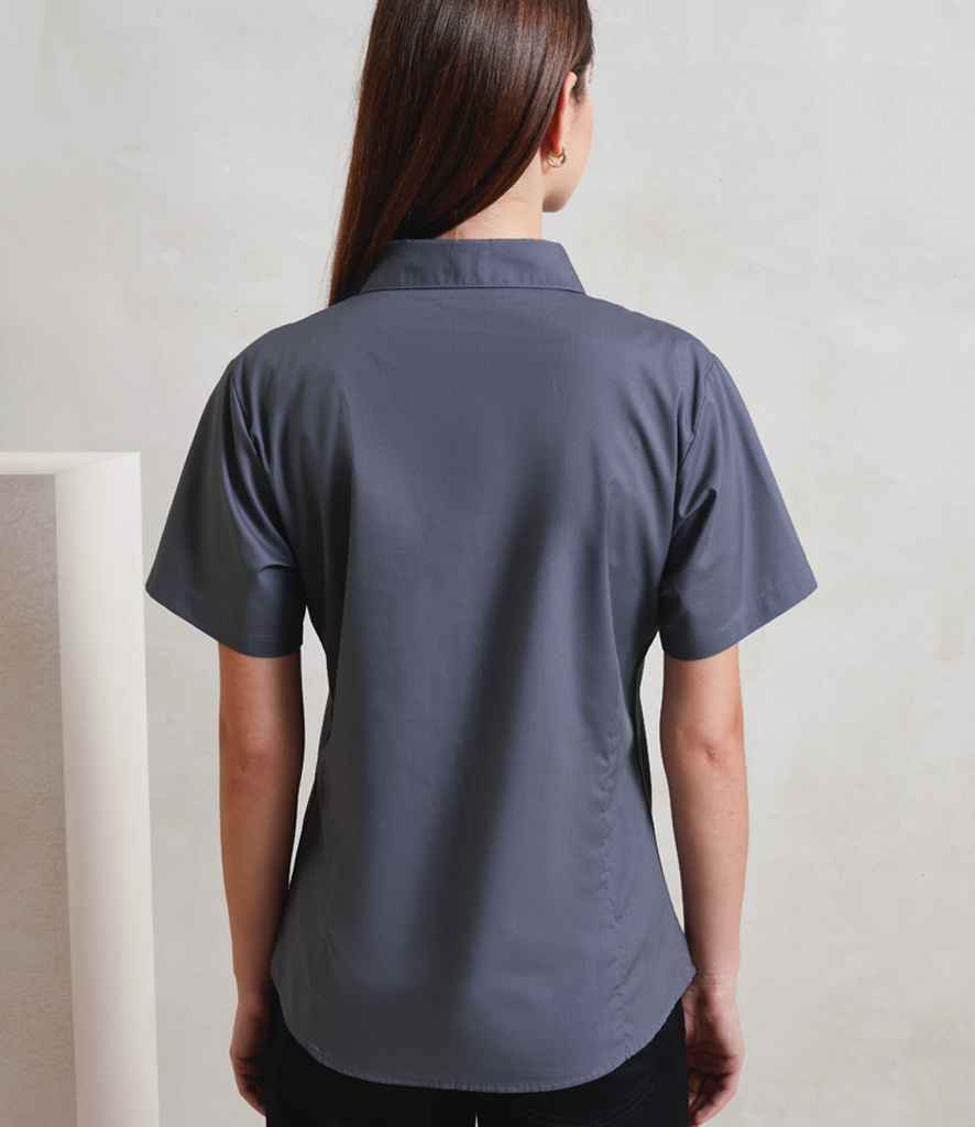 Premier Ladies Short Sleeve Poplin Blouse