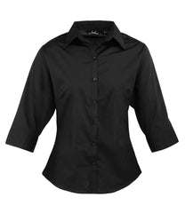 Premier Ladies 34 Sleeve Poplin Blouse