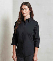Premier Ladies 34 Sleeve Poplin Blouse