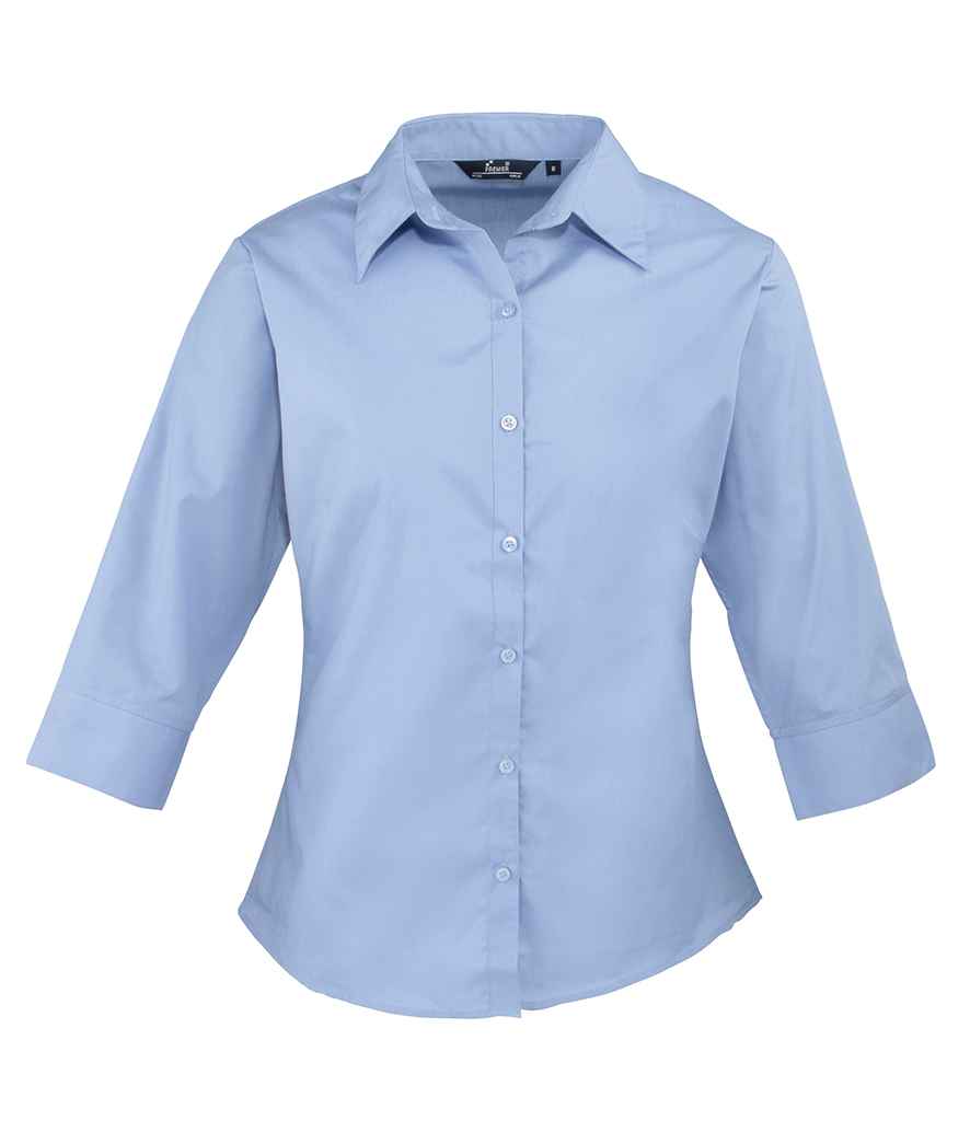 Premier Ladies 34 Sleeve Poplin Blouse