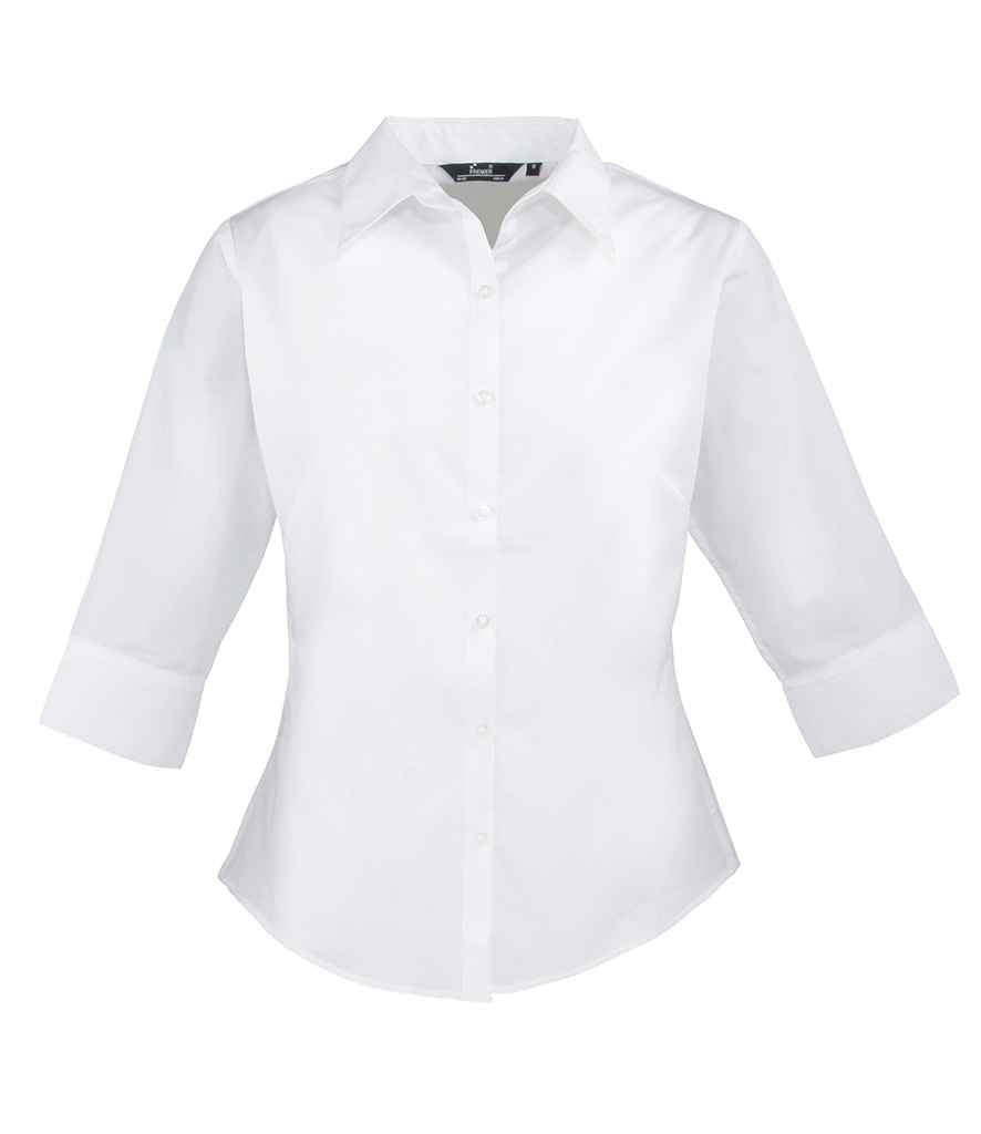 Premier Ladies 34 Sleeve Poplin Blouse
