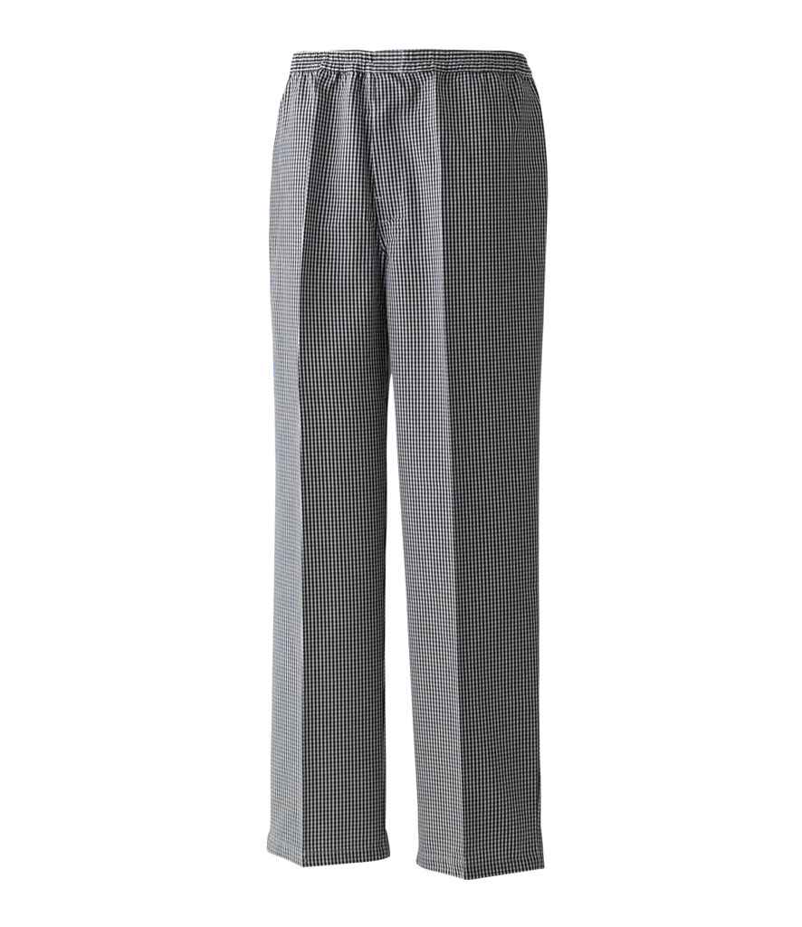 Premier Pull On Chefs Check Trousers