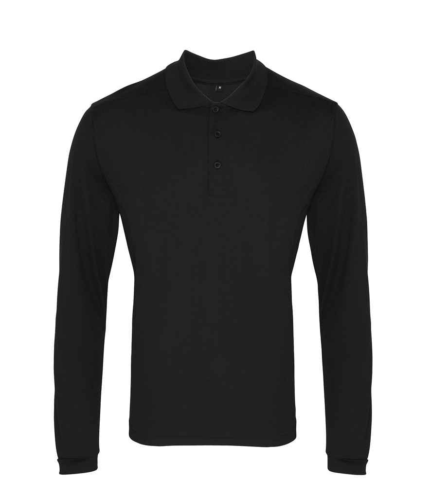 Premier Long Sleeve Coolchecker Piqu Polo Shirt