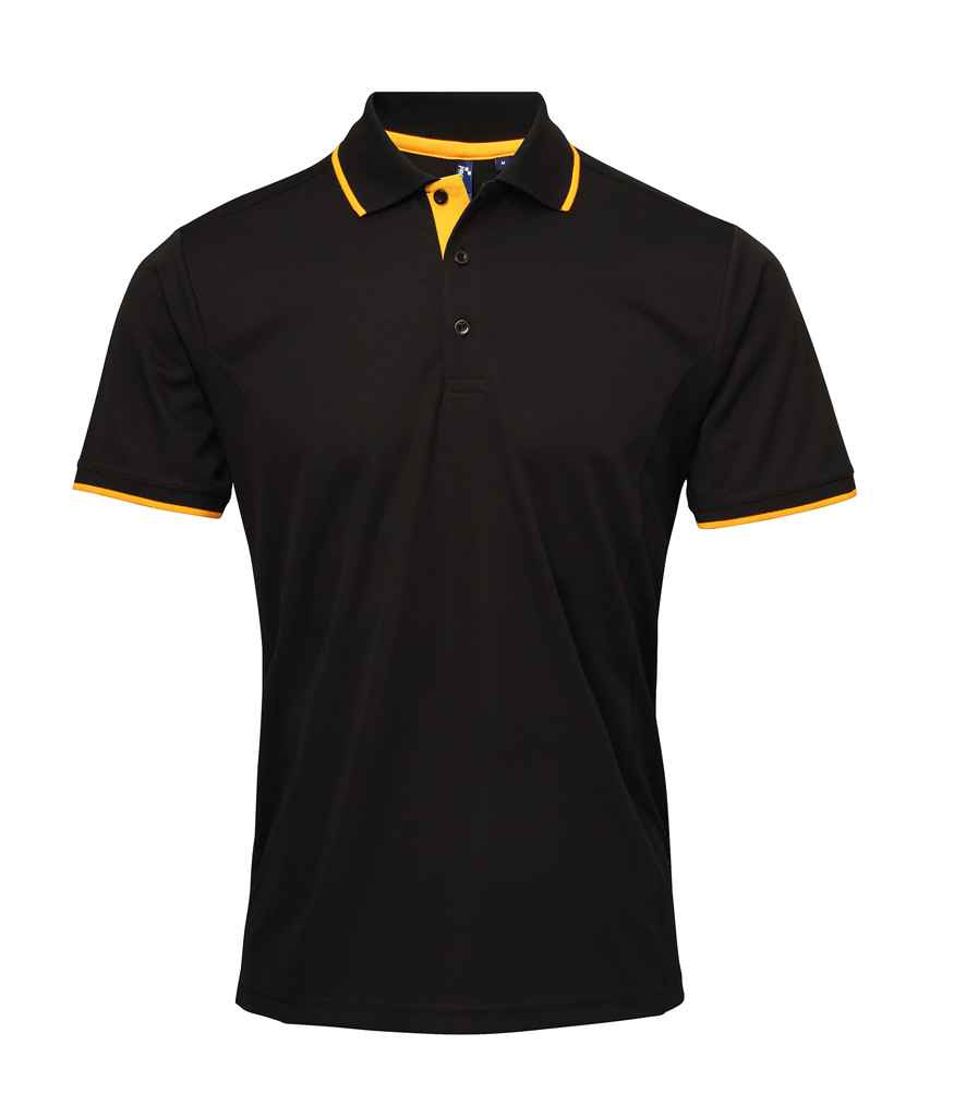 Premier Contrast Coolchecker Piqu Polo Shirt