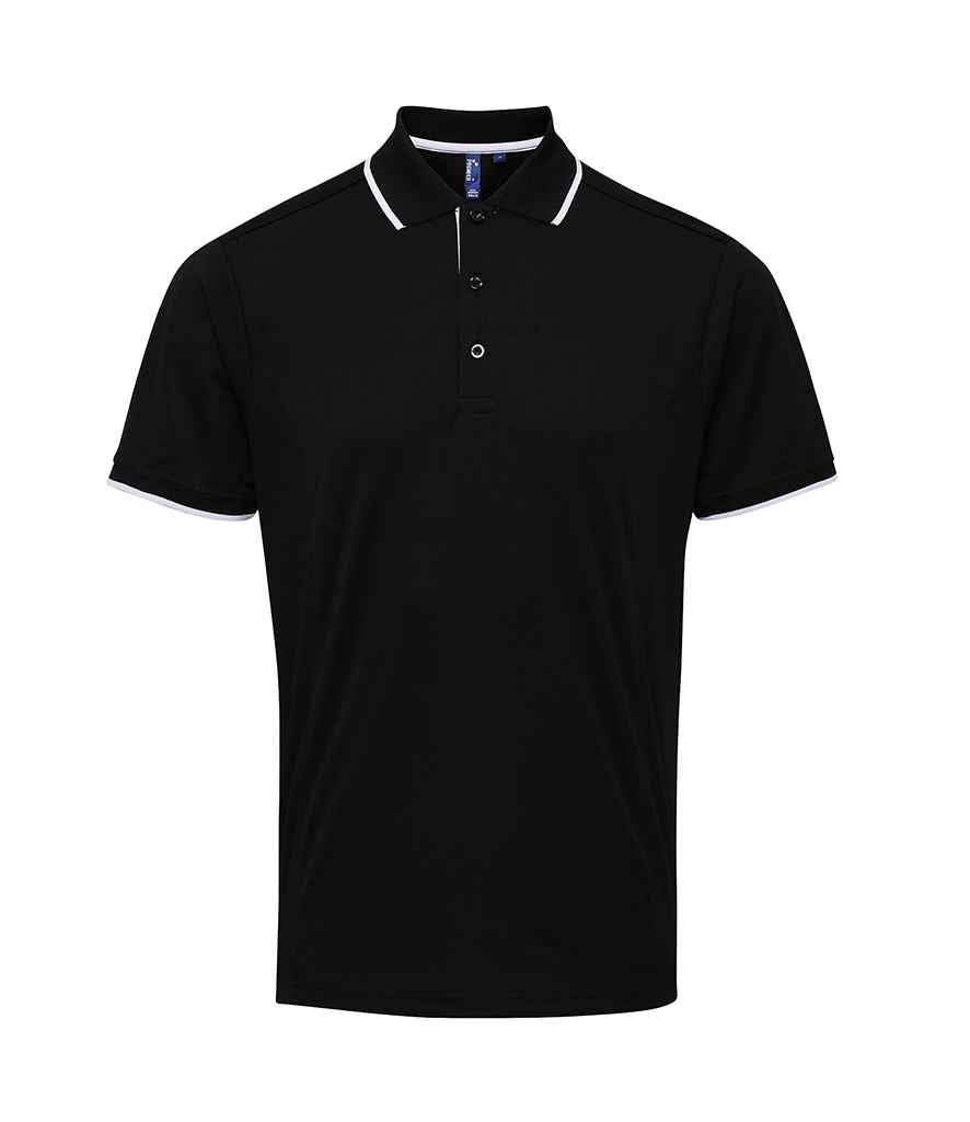 Premier Contrast Coolchecker Piqu Polo Shirt