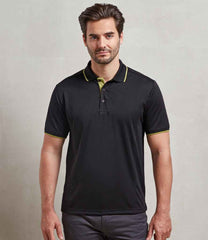 Premier Contrast Coolchecker Piqu Polo Shirt