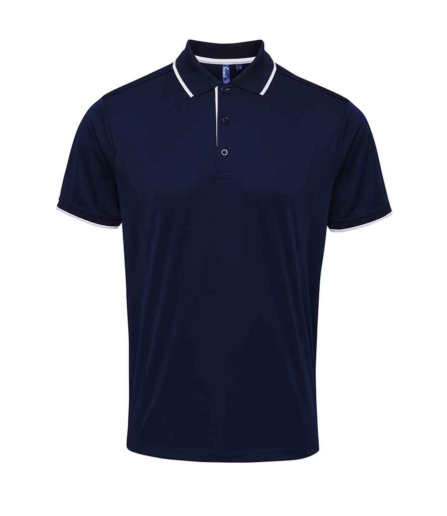 Premier Contrast Coolchecker Piqu Polo Shirt