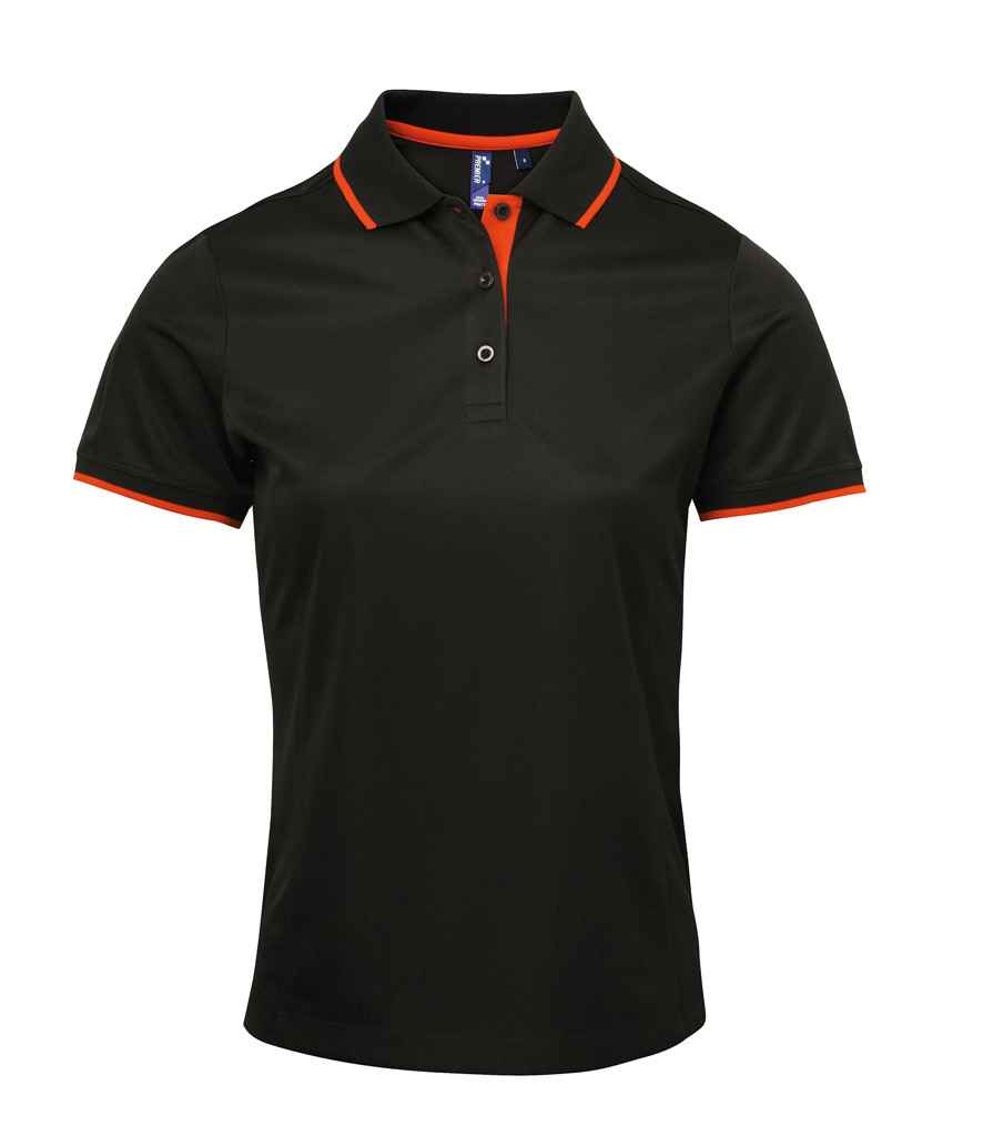 Premier Ladies Contrast Coolchecker Piqu Polo Shirt