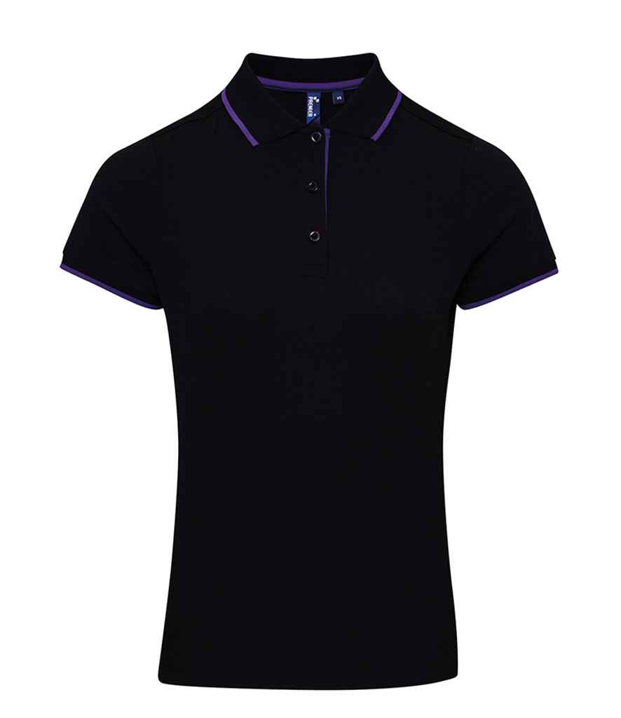 Premier Ladies Contrast Coolchecker Piqu Polo Shirt