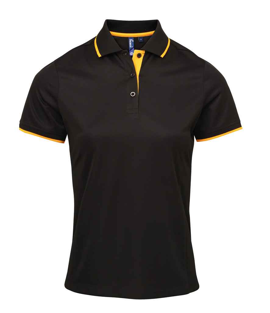 Premier Ladies Contrast Coolchecker Piqu Polo Shirt
