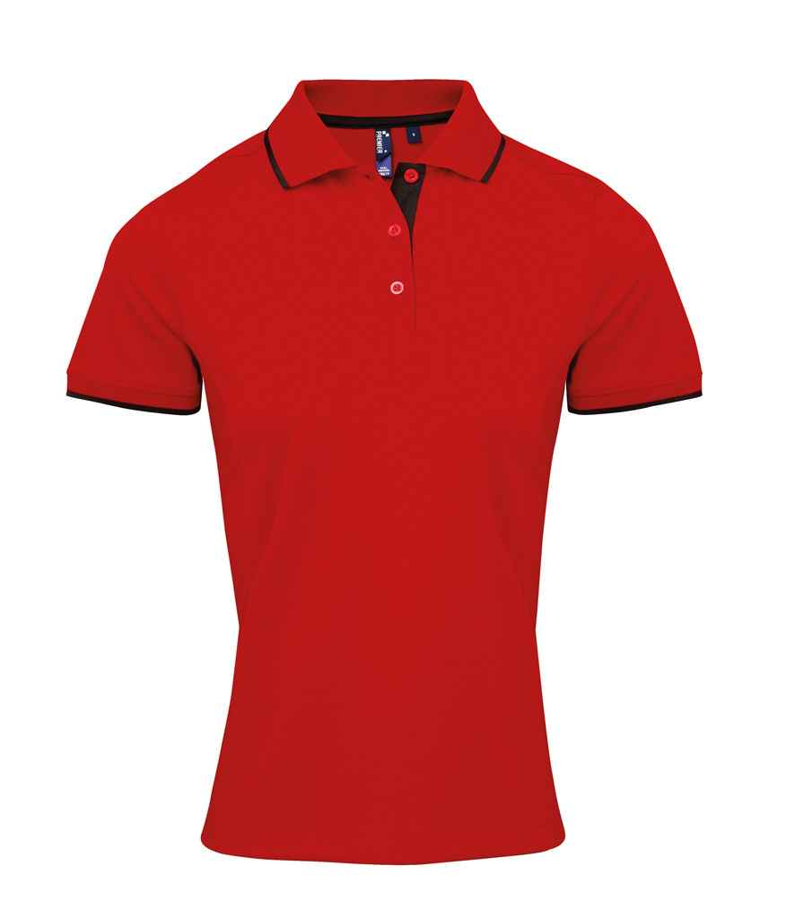 Premier Ladies Contrast Coolchecker Piqu Polo Shirt
