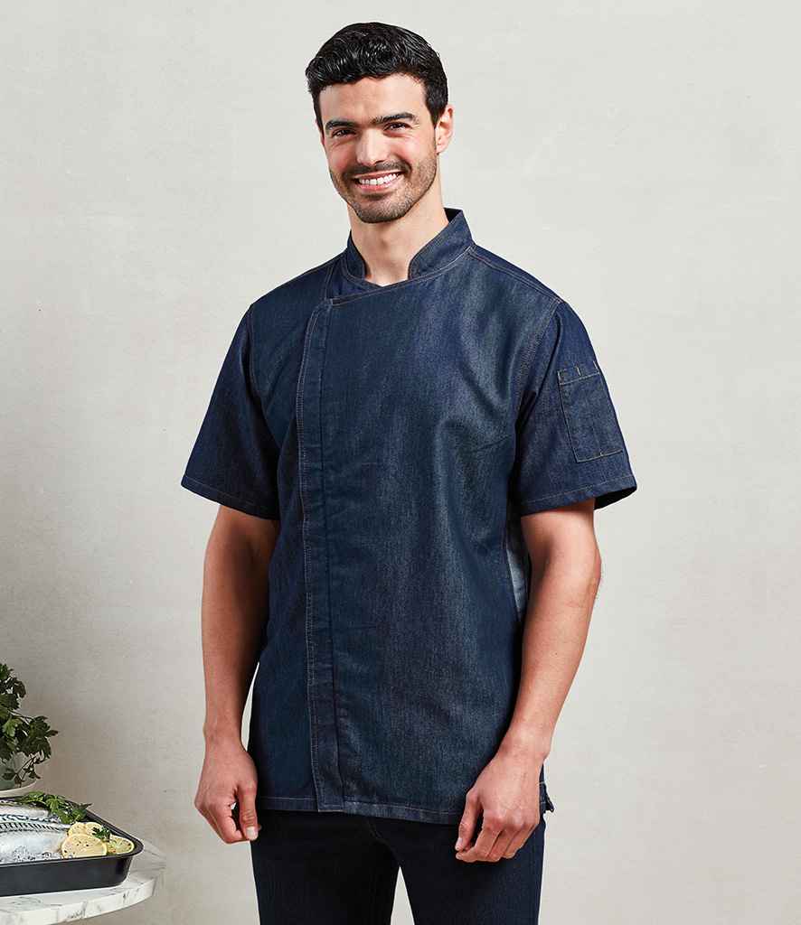 Premier Short Sleeve Zipped Chefs Jacket