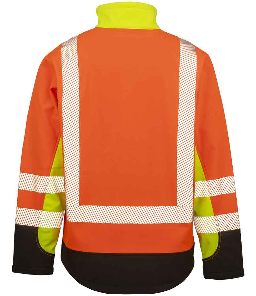 Result Recycled Three Layer Printable 3Tone Safety Soft Shell Jacket