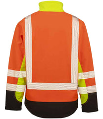 Result Recycled Three Layer Printable 3Tone Safety Soft Shell Jacket
