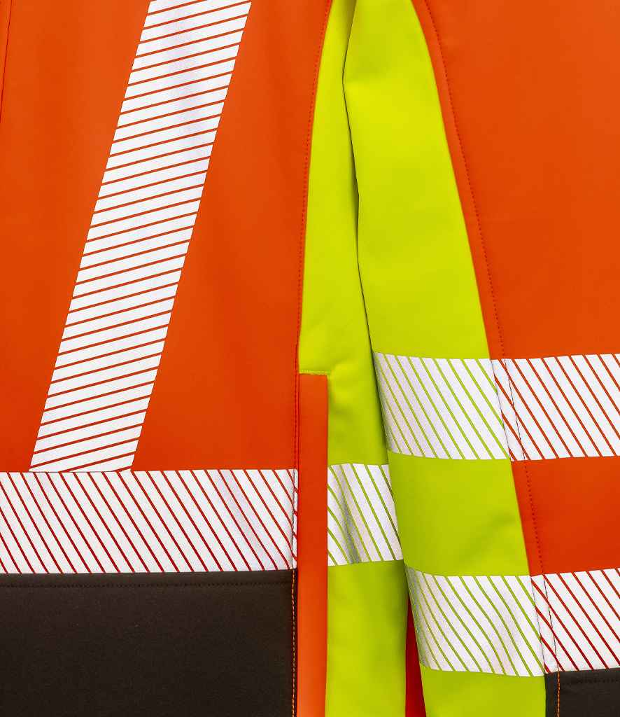 Result Recycled Three Layer Printable 3Tone Safety Soft Shell Jacket