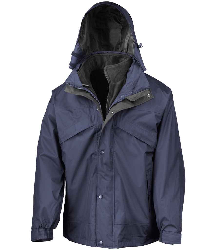 Result 3in1 Waterproof Zip and Clip Fleece Lined Jacket