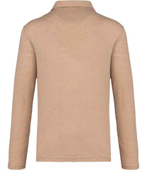 Spasso Long Sleeve Linen Polo Shirt