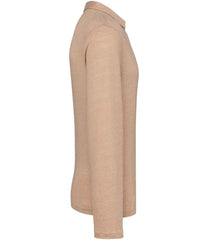 Spasso Long Sleeve Linen Polo Shirt