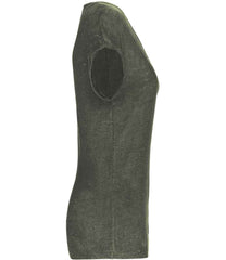 Spasso Ladies V Neck Linen TShirt