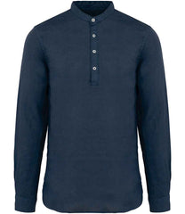 Spasso Washed Mao Collar Shirt
