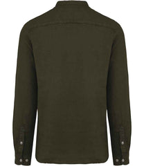 Spasso Washed Mao Collar Shirt