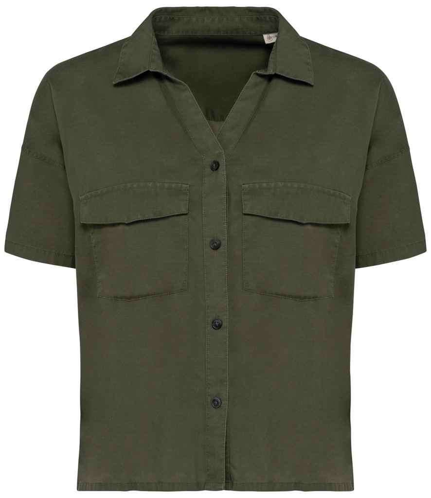 Spasso Ladies Short Sleeve Oversized TENCEL Shirt