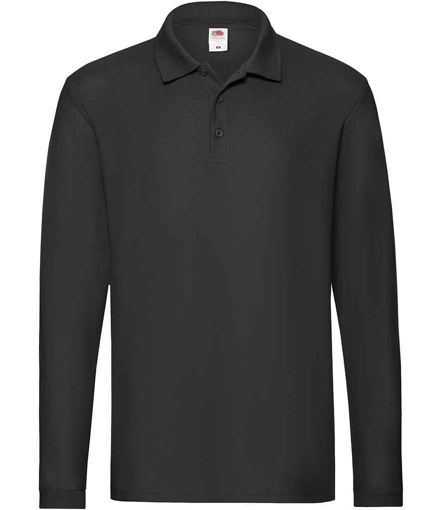 Fruit of the Loom Premium Long Sleeve Cotton Piqu Polo Shirt