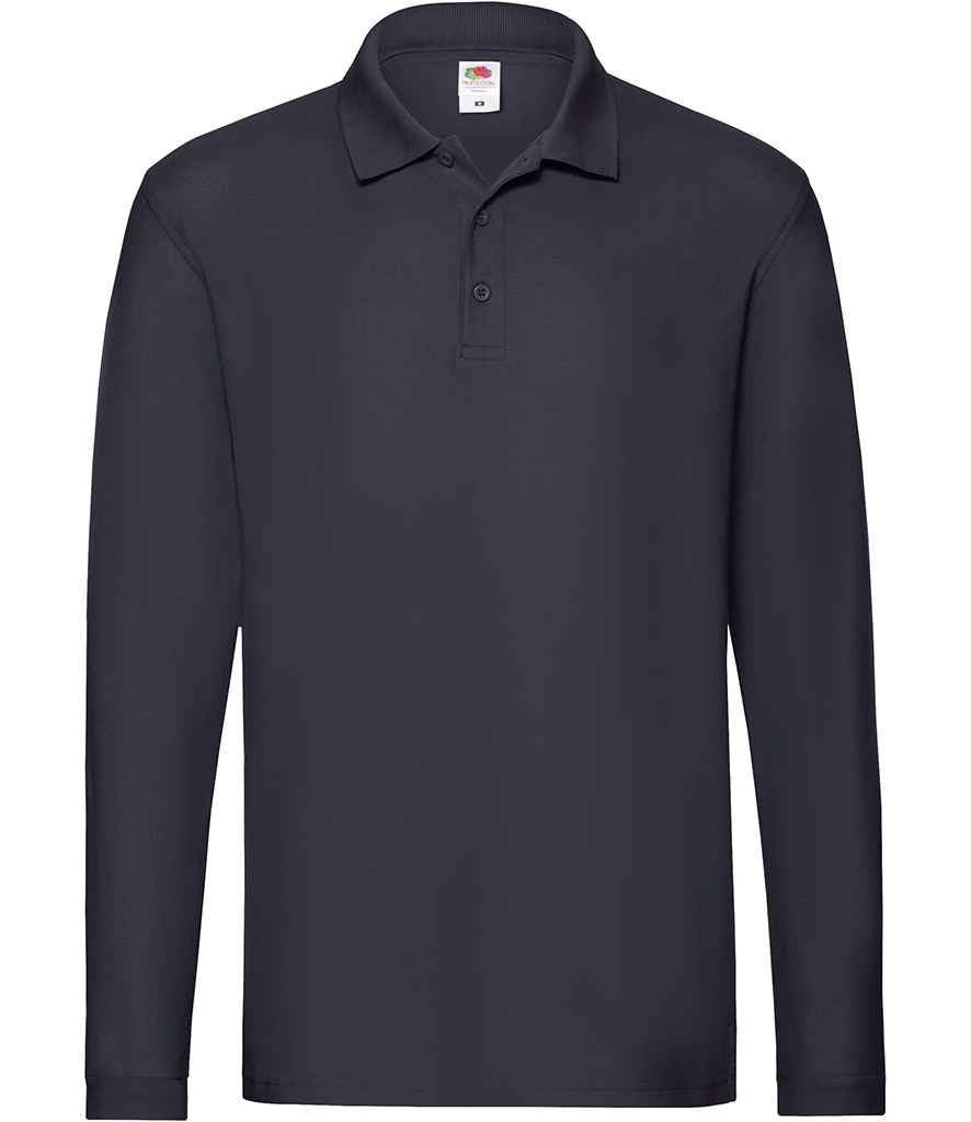 Fruit of the Loom Premium Long Sleeve Cotton Piqu Polo Shirt
