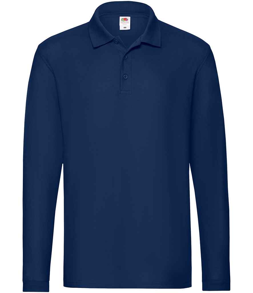Fruit of the Loom Premium Long Sleeve Cotton Piqu Polo Shirt