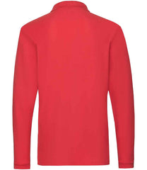 Fruit of the Loom Premium Long Sleeve Cotton Piqu Polo Shirt