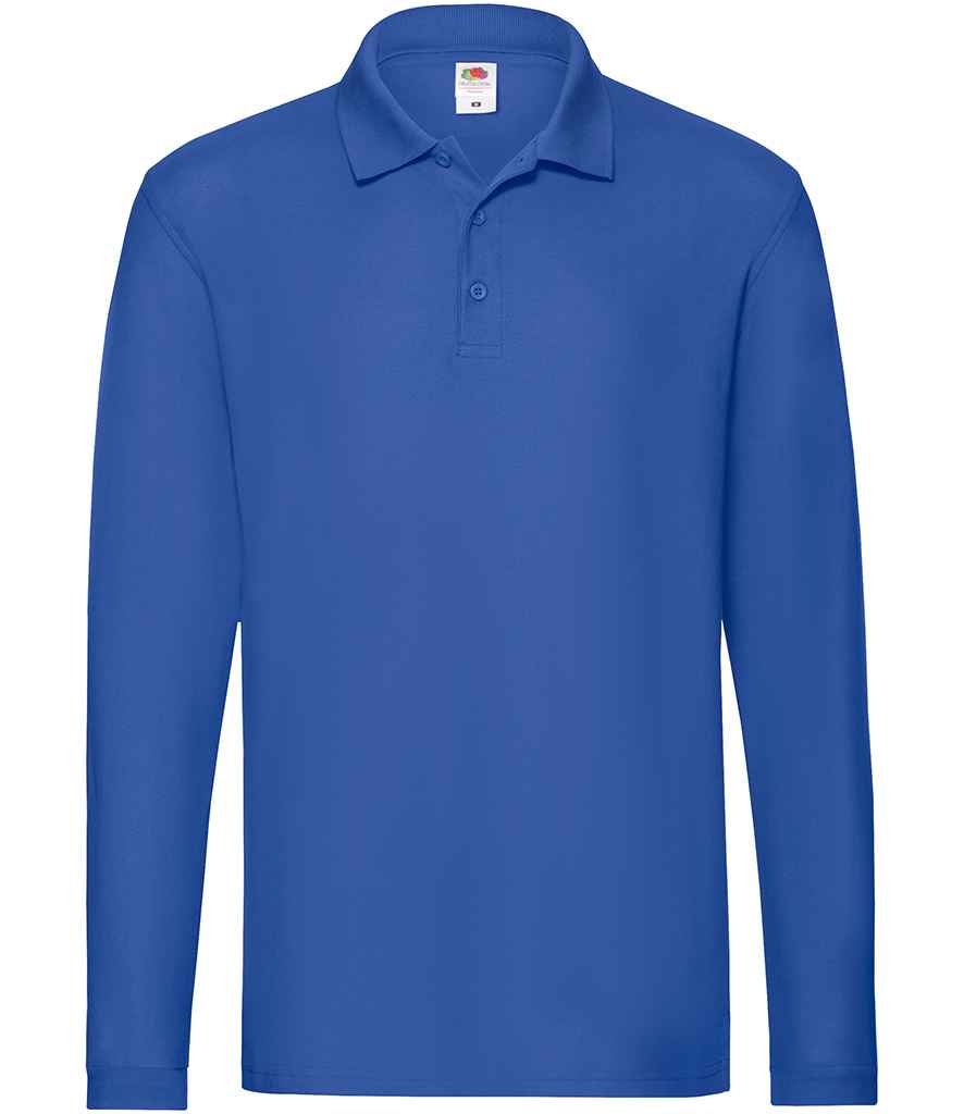 Fruit of the Loom Premium Long Sleeve Cotton Piqu Polo Shirt