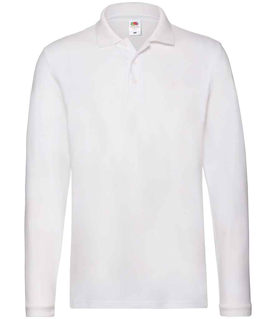 Fruit of the Loom Premium Long Sleeve Cotton Piqu Polo Shirt