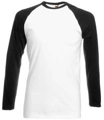 Fruit of the Loom Contrast Long Sleeve Baseball TShirt