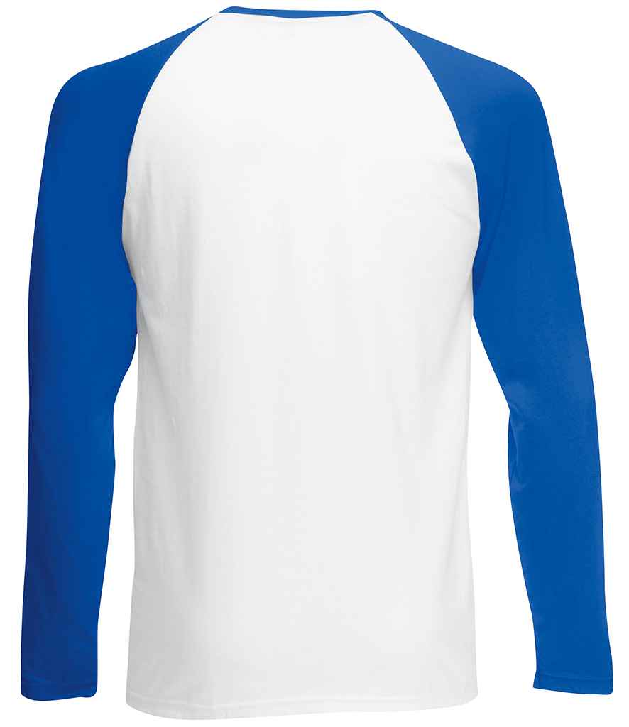 Fruit of the Loom Contrast Long Sleeve Baseball TShirt