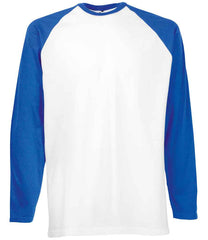 Fruit of the Loom Contrast Long Sleeve Baseball TShirt