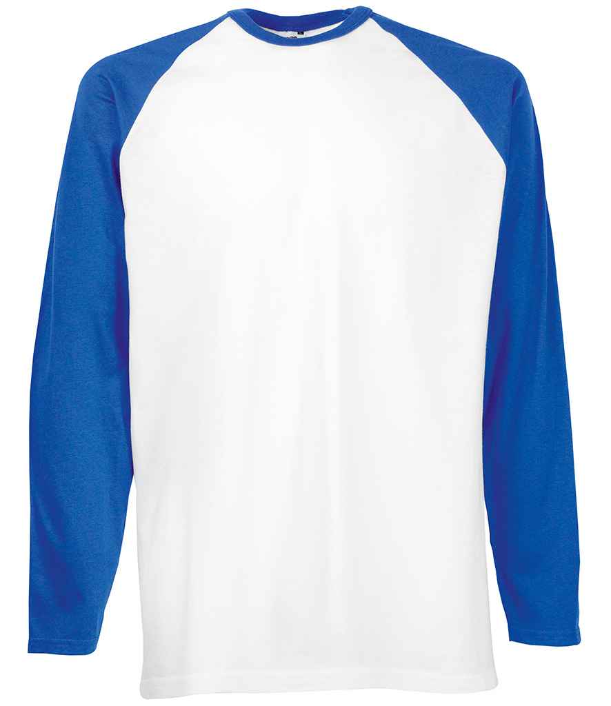 Fruit of the Loom Contrast Long Sleeve Baseball TShirt