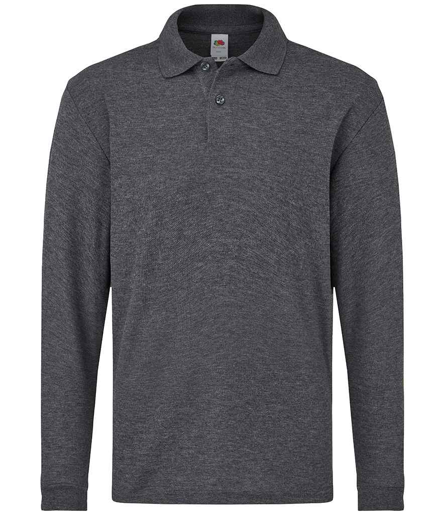 Fruit of the Loom Kids Long Sleeve PolyCotton Piqu Polo Shirt