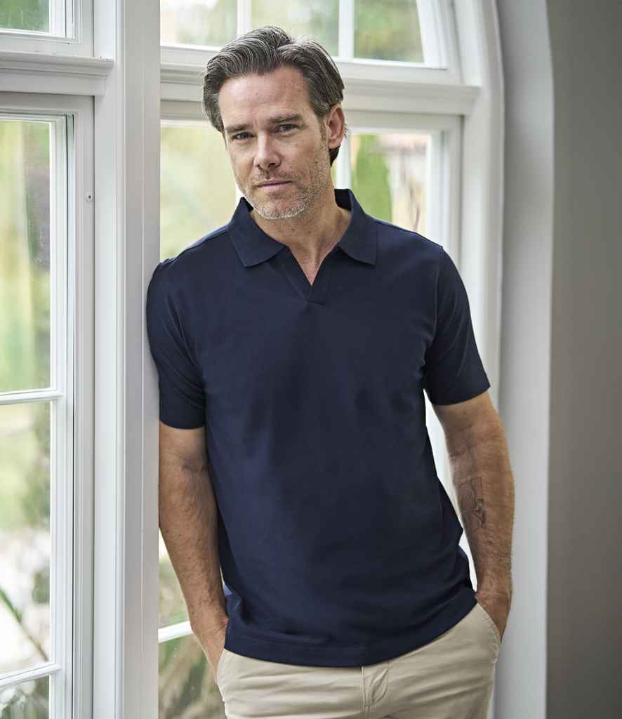 Tee Jays Luxury Stretch V Neck Polo Shirt