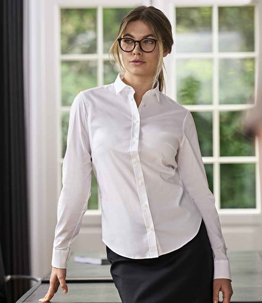 Tee Jays Ladies Stretch Luxury Long Sleeve Poplin Shirt