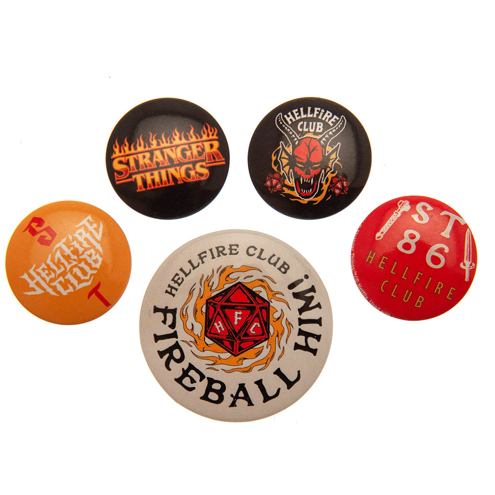 Stranger Things Hellfire Club Button Badge Set – Trident