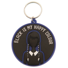 Wednesday Happy Colour PVC Keyring