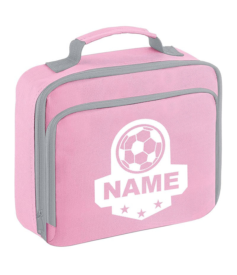 Personalised Football Name Lunch Bag Boys Girls Insulated Children School Dinner Box