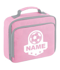 Personalised Football Name Lunch Bag Boys Girls Insulated Children School Dinner Box
