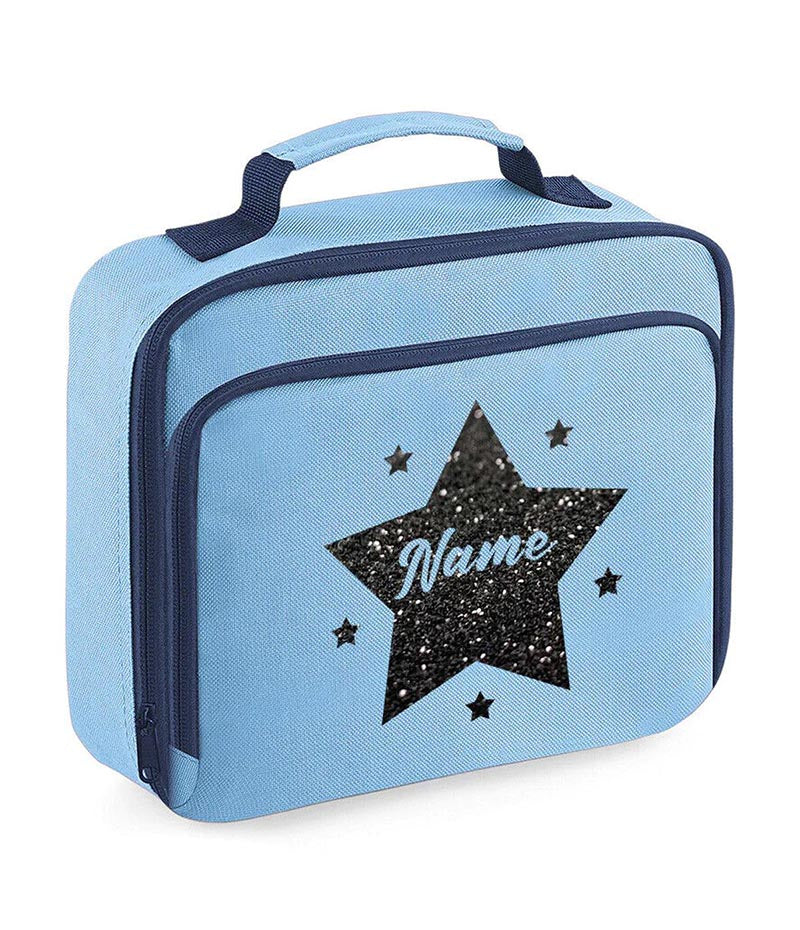 Personalised School Lunch Bag Insulated Snack Box Childrens Star Boys Girls Gift