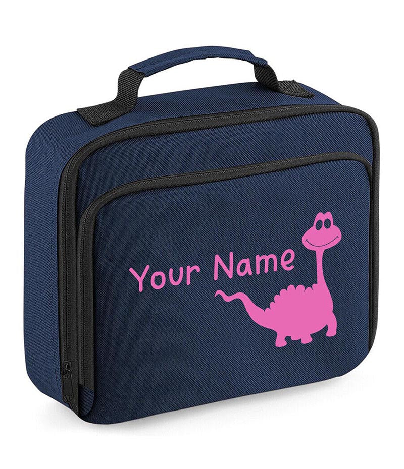 Personalised Lunch Bag Boys Dinosaur School Insulated Childrens Snack Box Gif