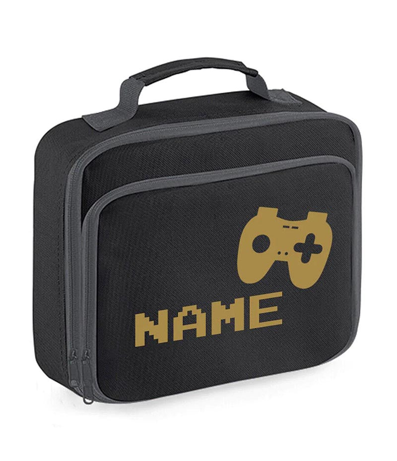 Personalised Gamer Lunch Bag Kids Boys School Insulated Childrens Snack Box