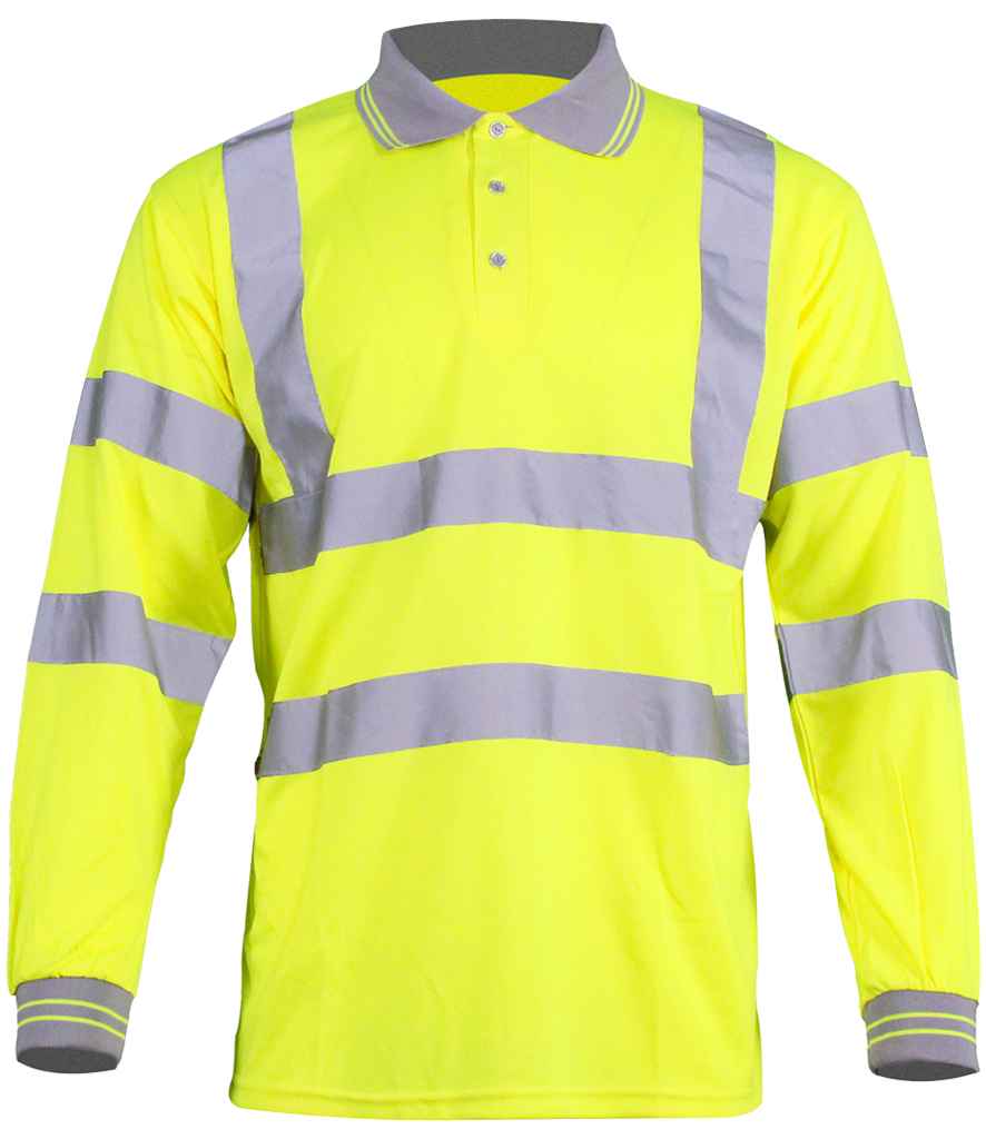Warrior HiVis Long Sleeve Polo Shirt