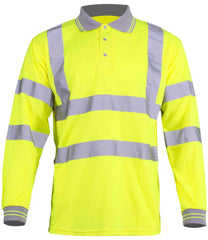 Warrior HiVis Long Sleeve Polo Shirt